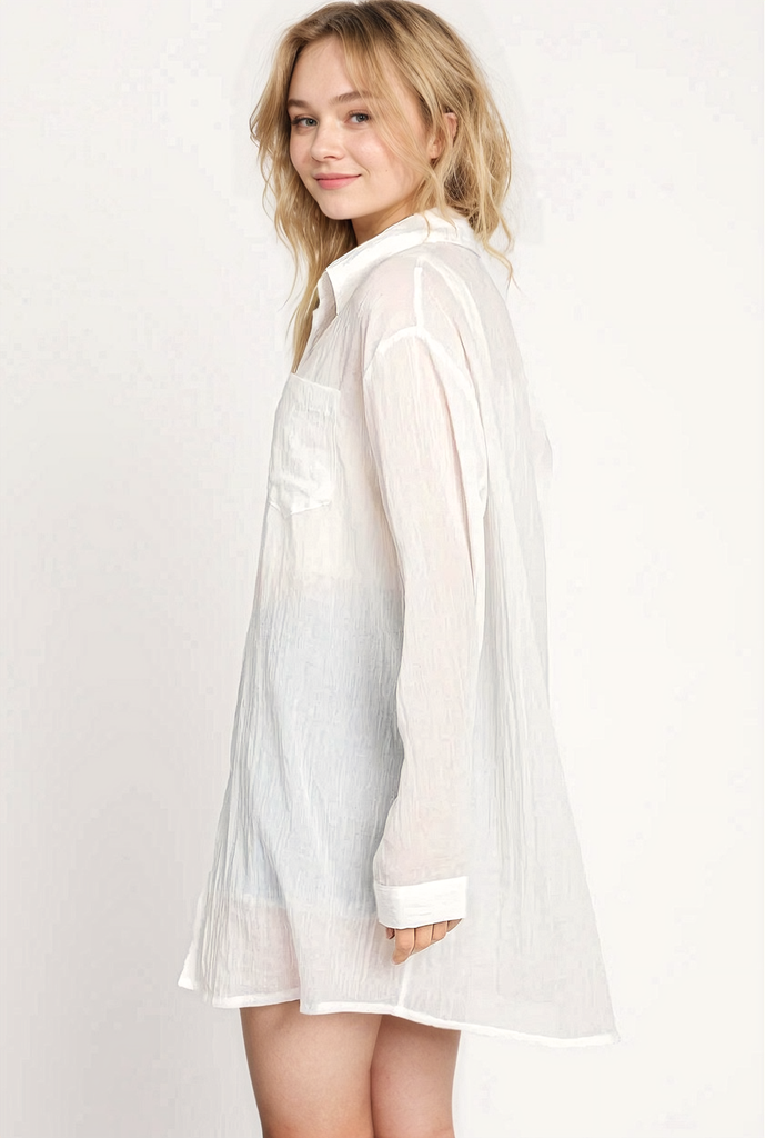 Misty Morning White Button Up Shirt – Autumn Grove Clothing