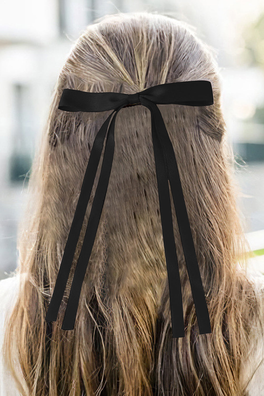 Black Ribbon Bow Hair Clip | Hair Bow Clip – Autumn Grove Clothing