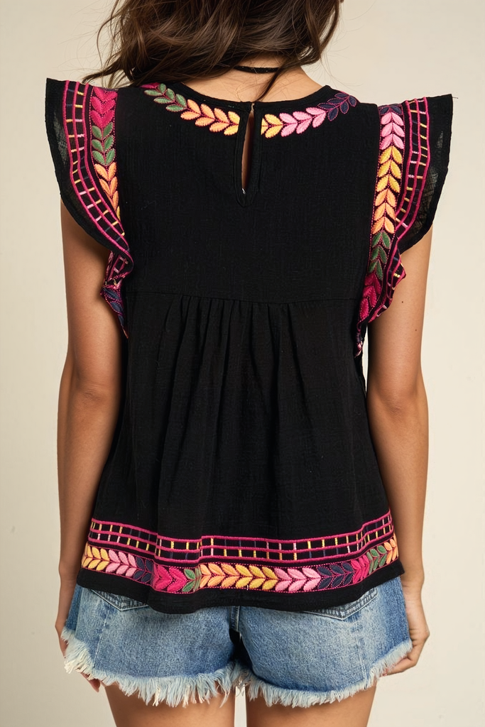 Womens Flutter Sleeve Blouse – Autumn Grove Clothing