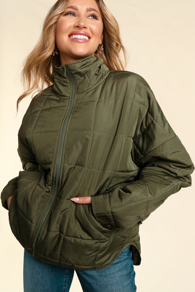 Womens Quilted Jacket With Pockets - Autumn Grove Clothing