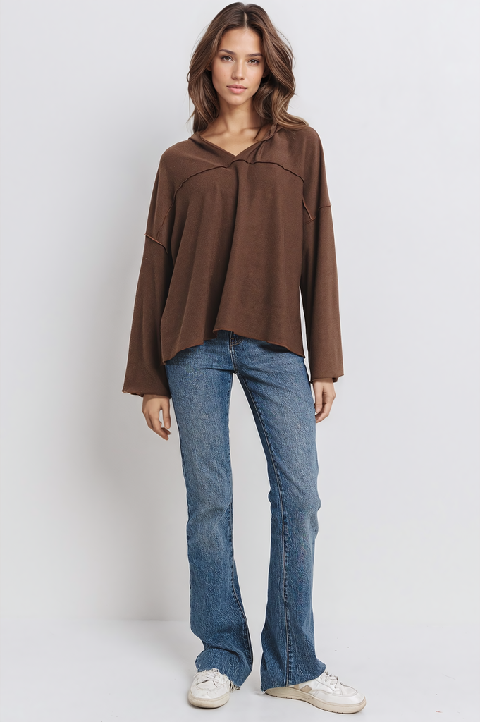 Merrow Knits Hoodies | Womens Brown Hoodie – Autumn Grove Clothing